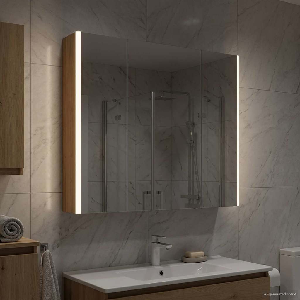 Kylpyhuoneen Peilikaappi Taidekoivu 83,5 x 15,5 x 70 cm