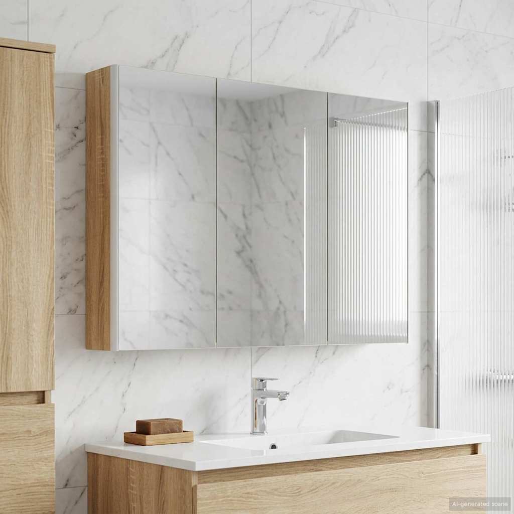 Kylpyhuoneen Peilikaappi Sonoman tammi 103,5 x 15,5 x 70 cm