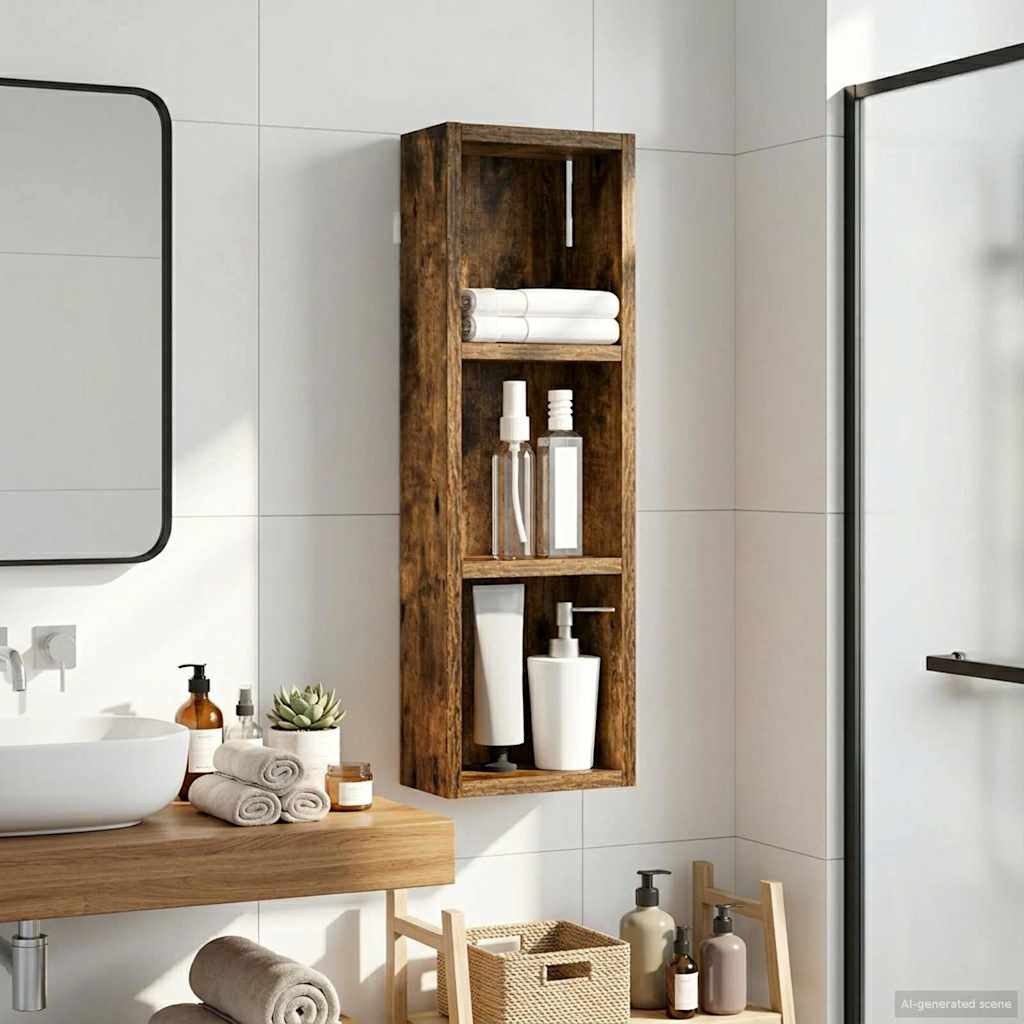 Kylpyhuoneen seinäkaappi Savustettu Tammi 20 x 10 x 60,5 cm