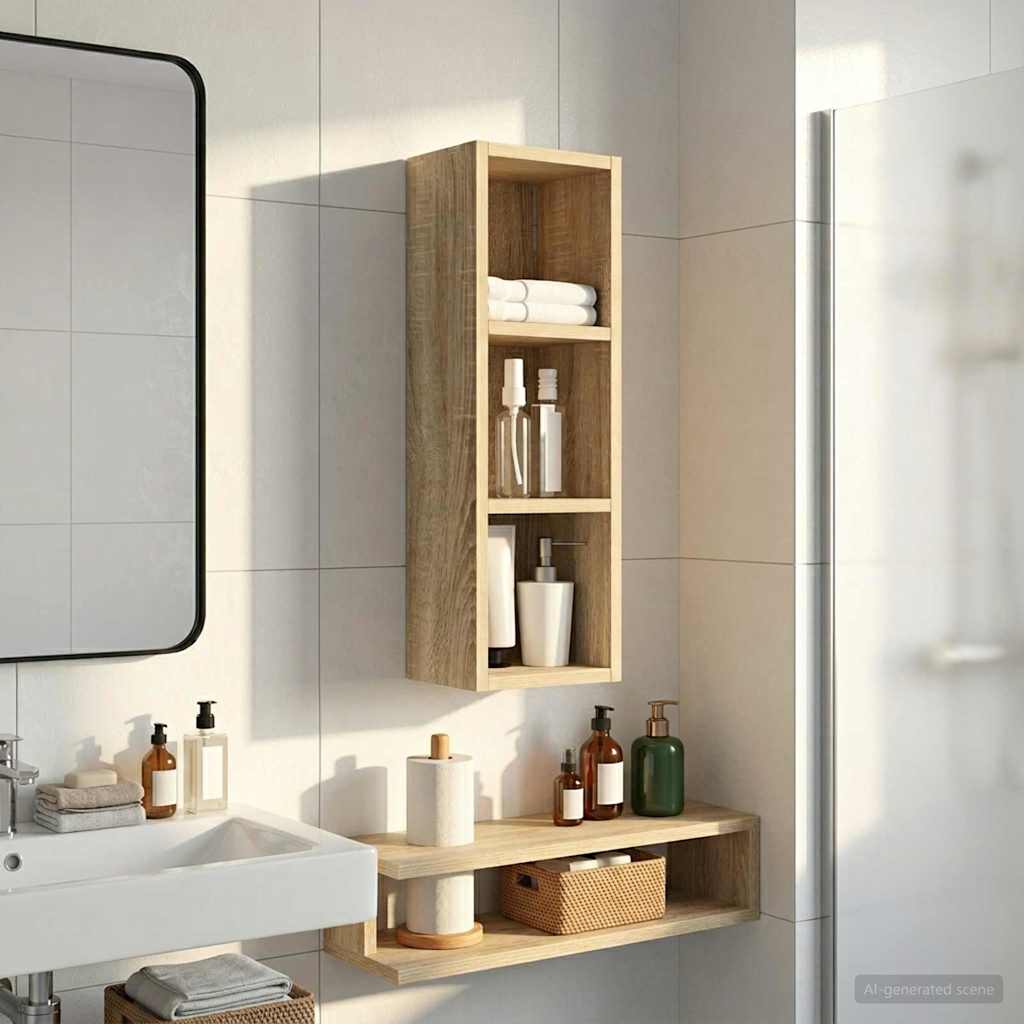 Kylpyhuoneen seinäkaappi Sonoman tammi 20 x 16 x 62,5 cm