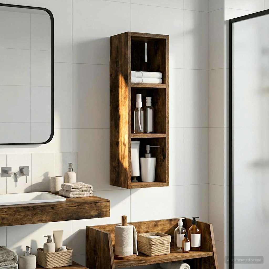 Kylpyhuoneen seinäkaappi Savustettu Tammi 20 x 16 x 62,5 cm