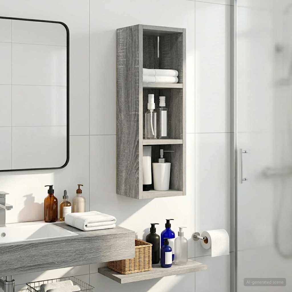 Kylpyhuoneen seinäkaappi Harmaa Sonoma 20 x 16 x 62,5 cm