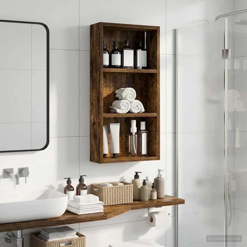 Kylpyhuoneen seinäkaappi Savustettu Tammi 30 x 10 x 60,5 cm