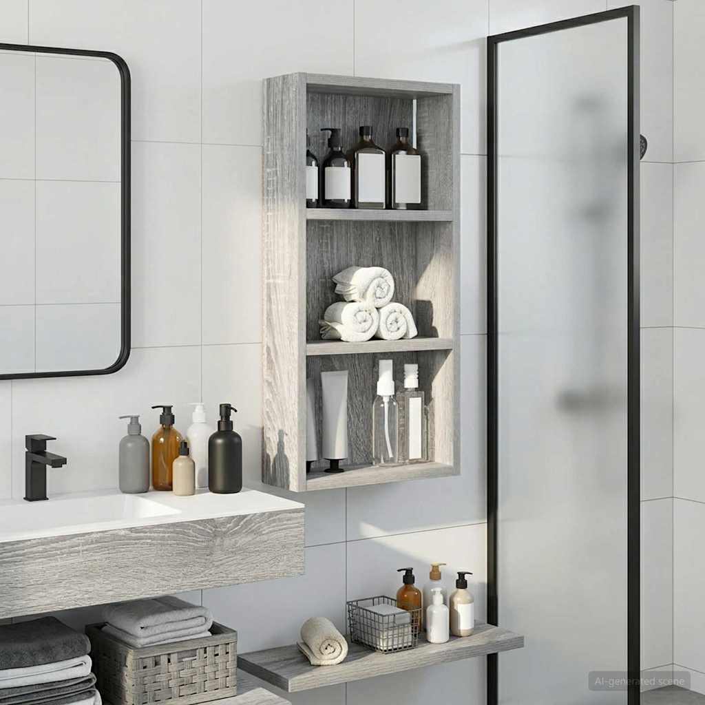 Kylpyhuoneen seinäkaappi Harmaa Sonoma 30 x 10 x 60,5 cm