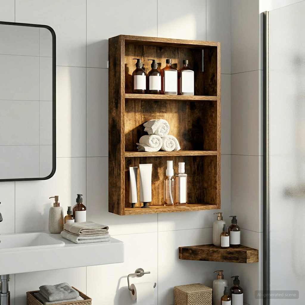 Kylpyhuoneen seinäkaappi Savustettu Tammi 40 x 10 x 60,5 cm