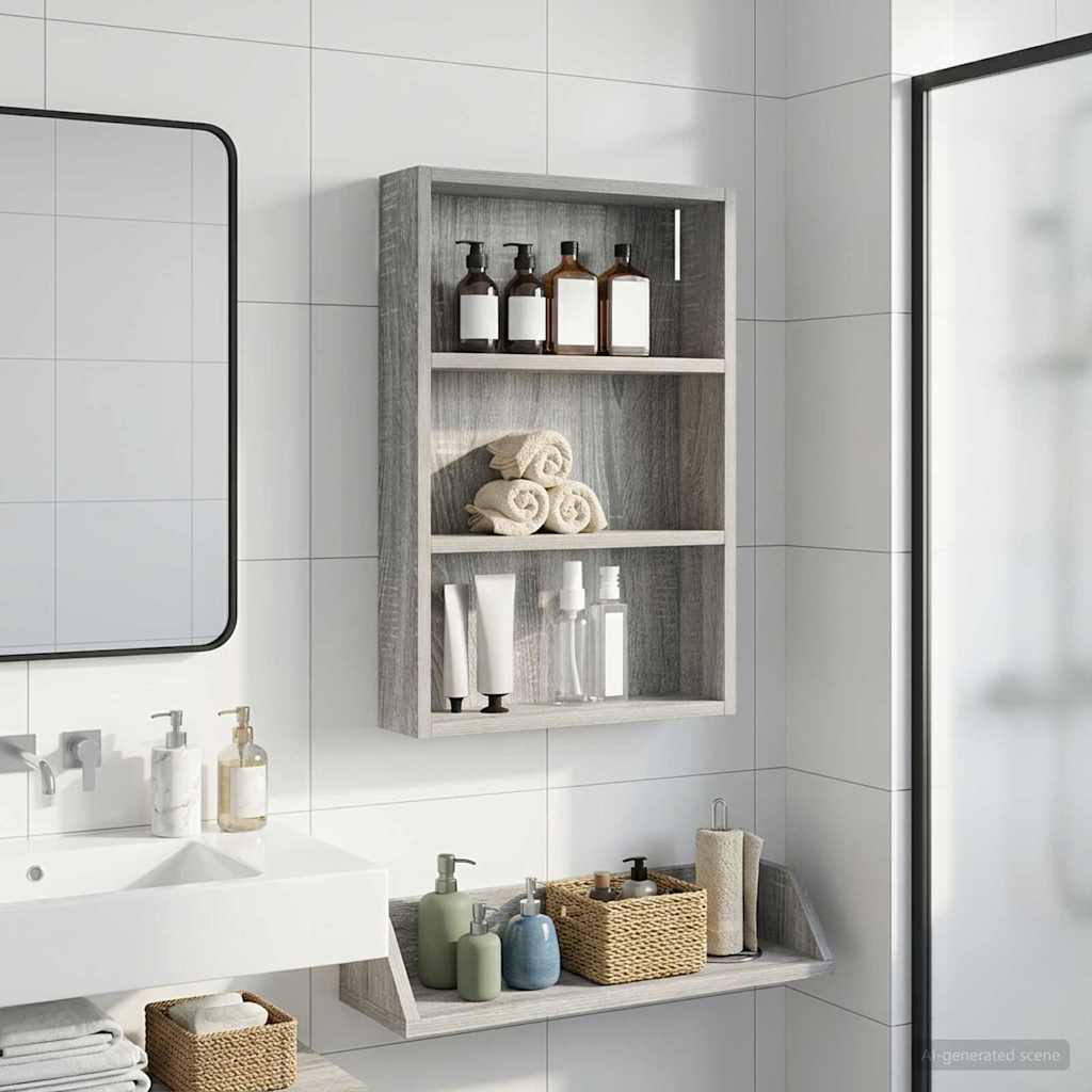 Kylpyhuoneen seinäkaappi Harmaa Sonoma 40 x 10 x 60,5 cm