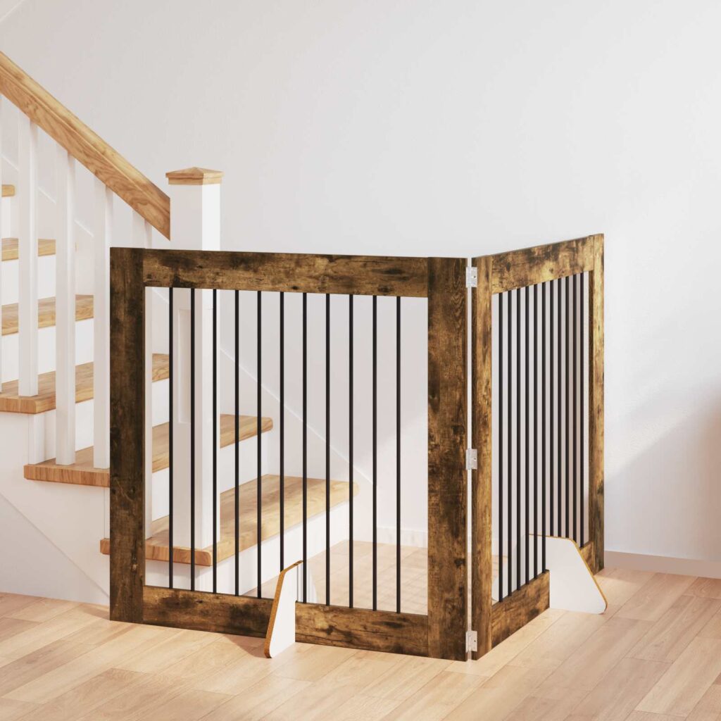 Koiraportti jaloilla 2 pcs Savutammi 100 x 100 cm Tekninen puu