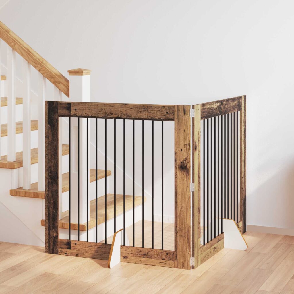 Koiraportti jaloilla 2 pcs Vanha puu 100 x 100 cm Tekninen puu