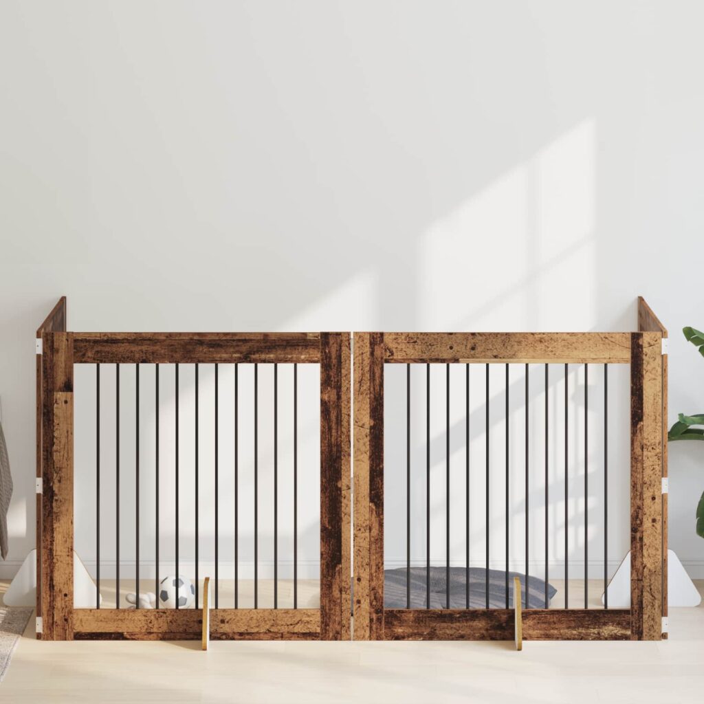 Koiraportti jaloilla 4 pcs Vanha puu 100 x 100 cm Tekninen puu