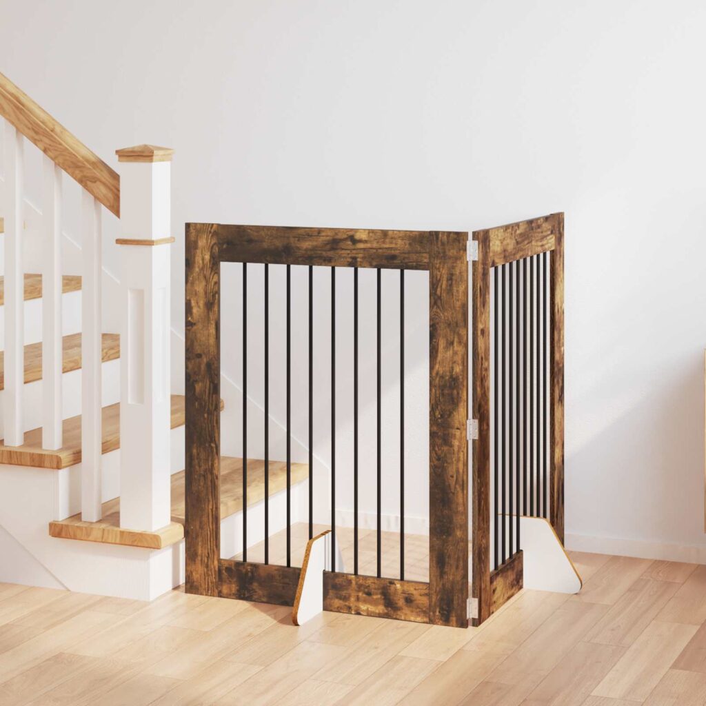 Koiraportti jaloilla 2 pcs Savutammi 80 x 100 cm Tekninen puu