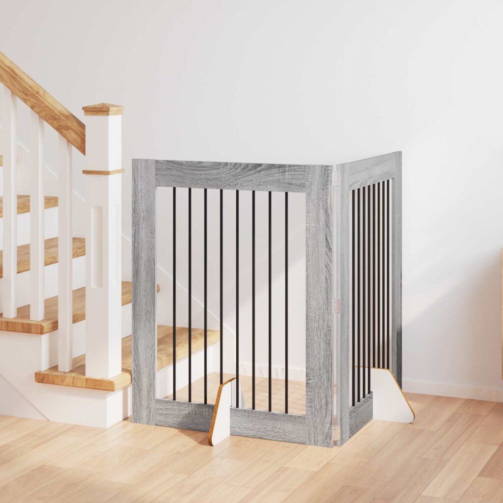 Koiraportti jaloilla 2 pcs Harmaa sonoma 80 x 100 cm