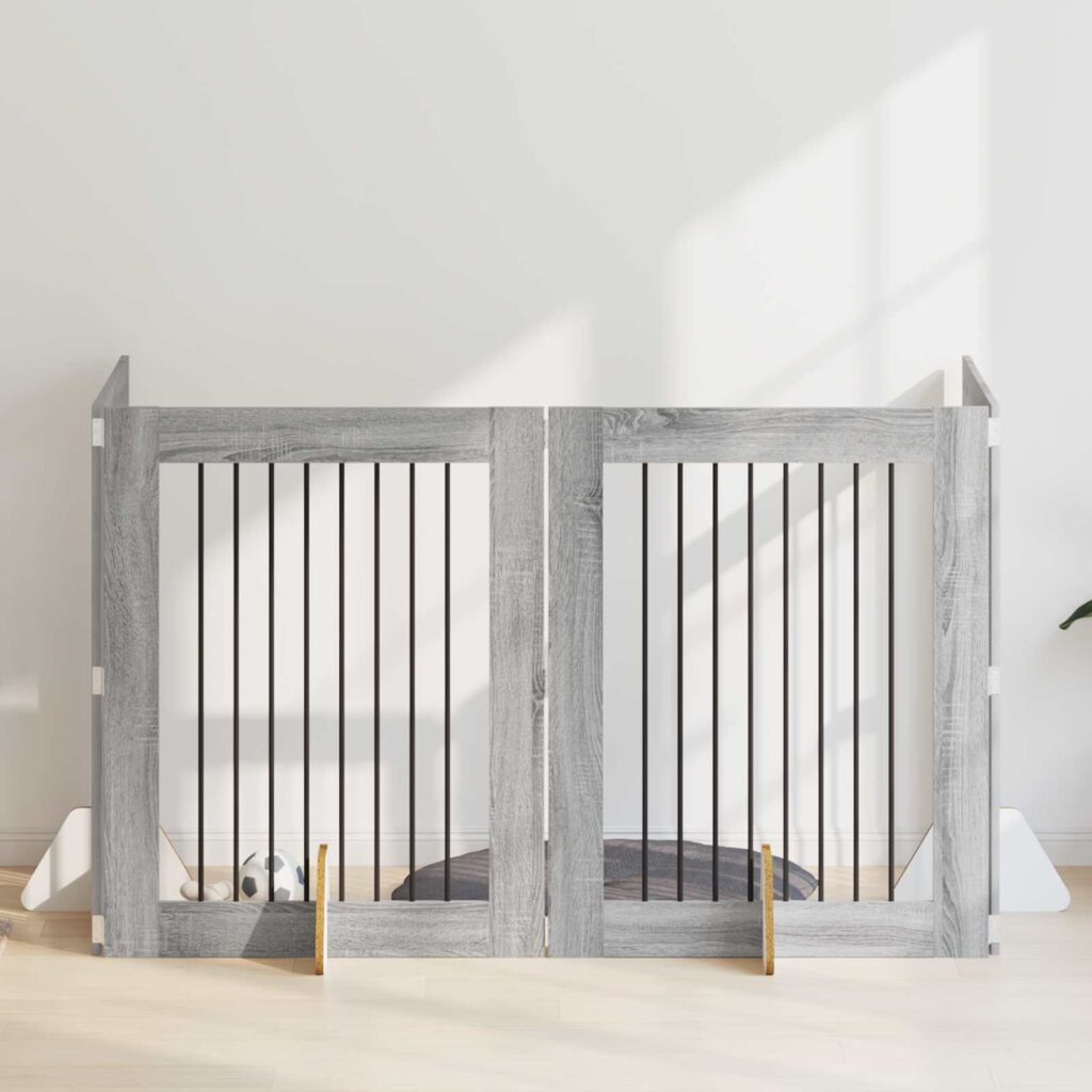 Koiraportti jaloilla 4 pcs Harmaa sonoma 80 x 100 cm