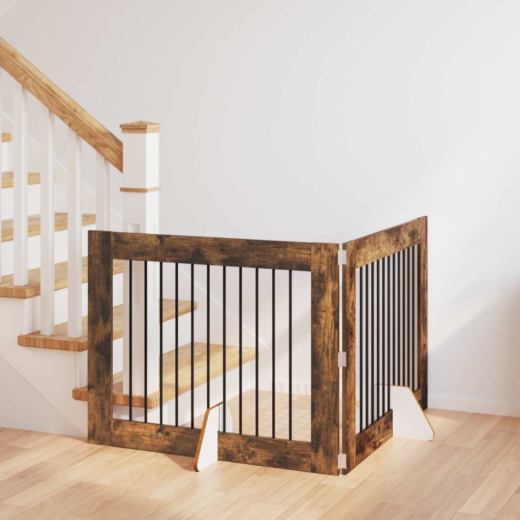 Koiraportti jaloilla 2 pcs Savutammi 100 x 80 cm Tekninen puu