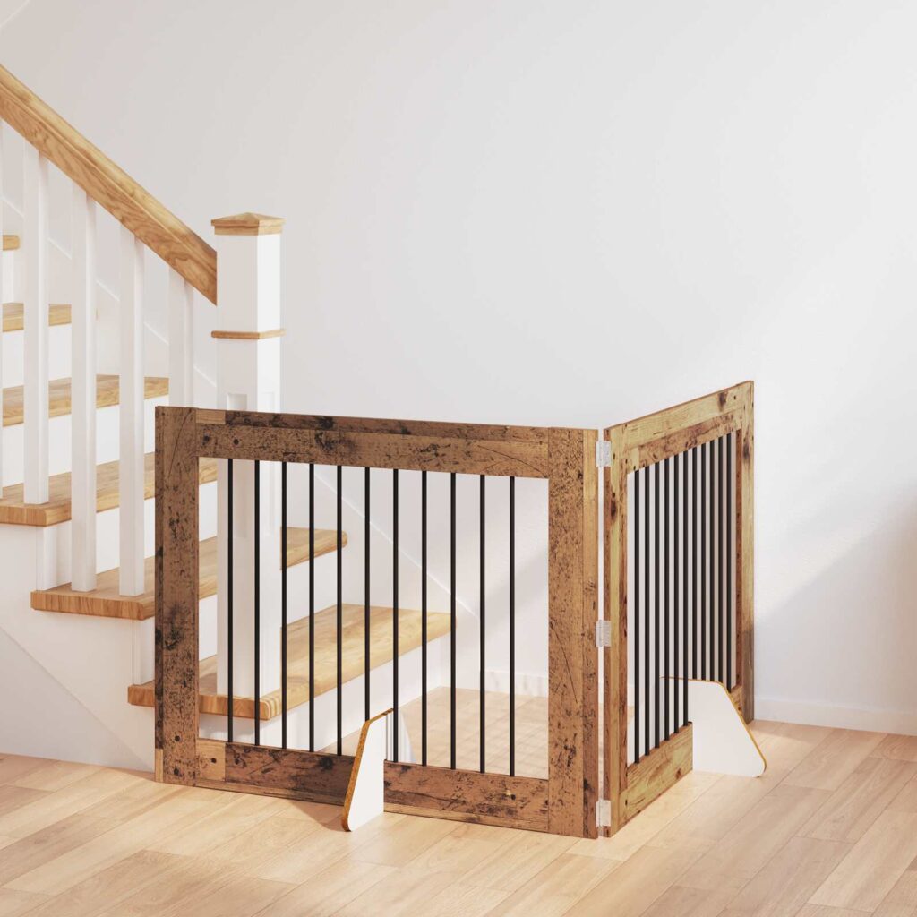 Koiraportti jaloilla 2 pcs Vanha puu 100 x 80 cm Tekninen puu