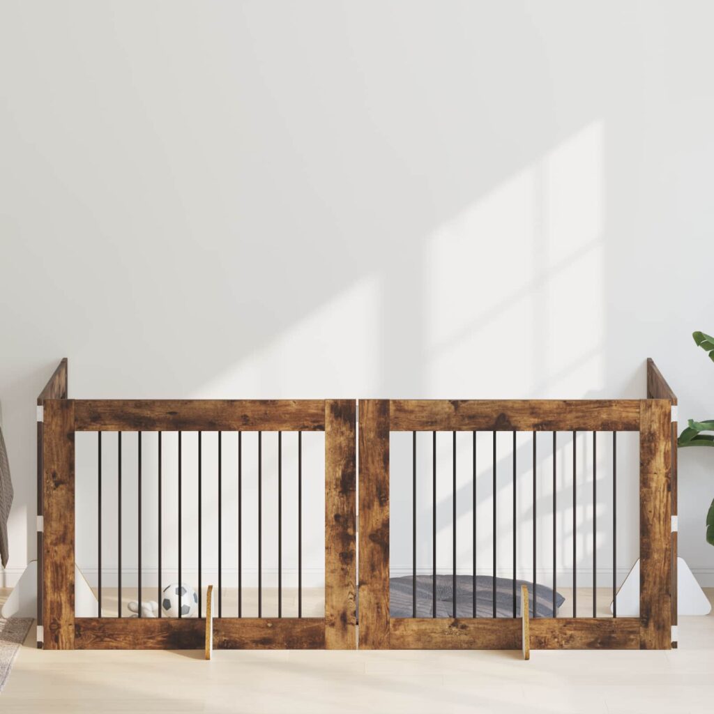 Koiraportti jaloilla 4 pcs Savutammi 100 x 80 cm Tekninen puu