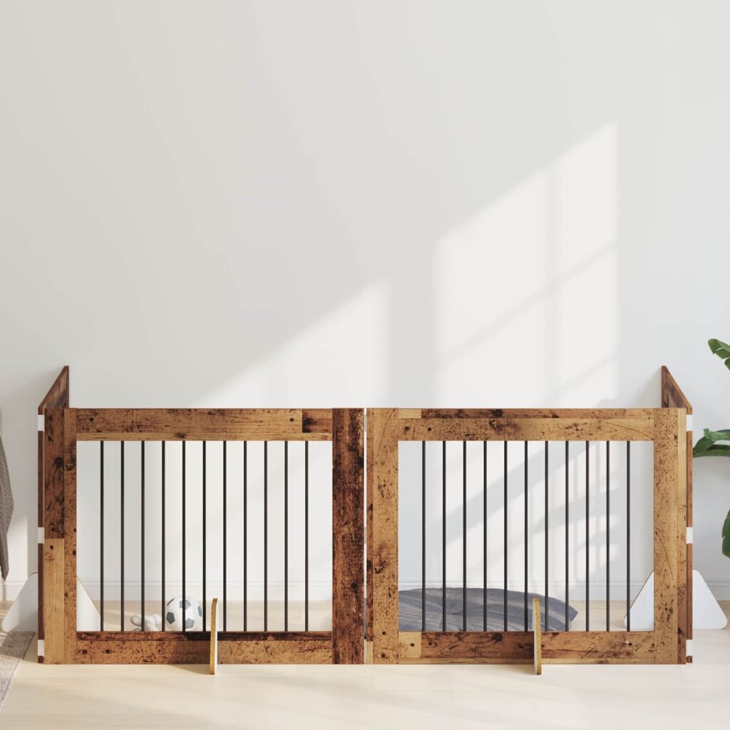 Koiraportti jaloilla 4 pcs Vanha puu 100 x 80 cm Tekninen puu