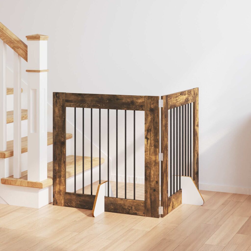 Koiraportti jaloilla 2 pcs Savutammi 80 x 80 cm Tekninen puu