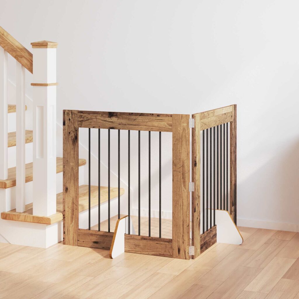 Koiraportti jaloilla 2 pcs Vanha puu 80 x 80 cm Tekninen puu