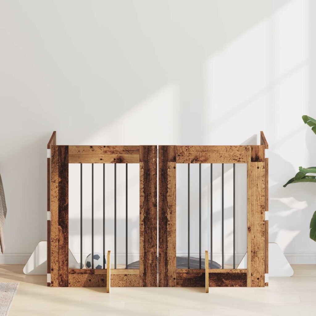 Koiraportti jaloilla 4 pcs Vanha puu 60 x 80 cm Tekninen puu