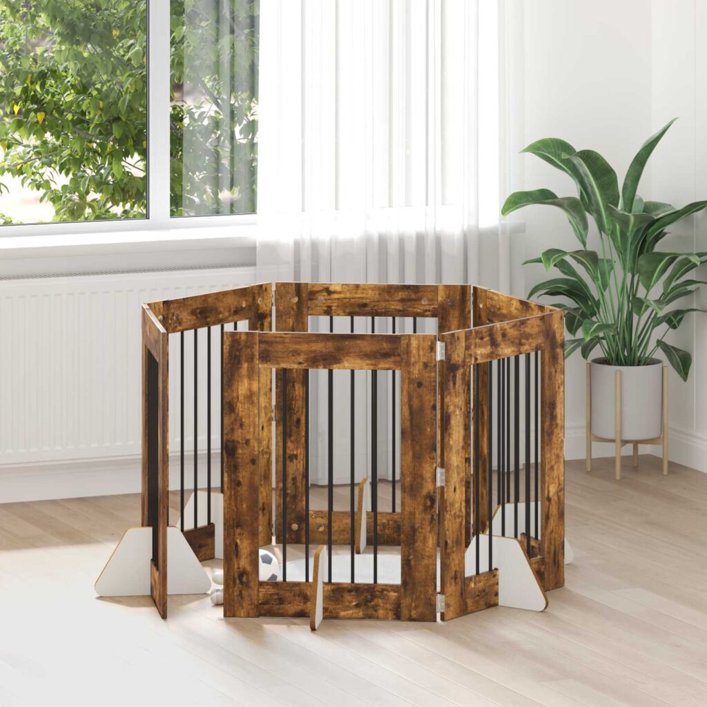 Koiraportti jaloilla 6 pcs Savutammi 60 x 80 cm Tekninen puu