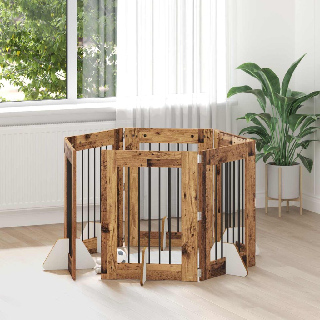 Koiraportti jaloilla 6 pcs Vanha puu 60 x 80 cm Tekninen puu