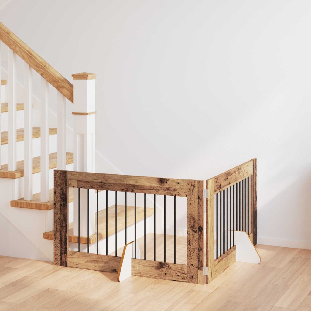 Koiraportti jaloilla 2 pcs Vanha puu 100 x 60 cm Tekninen puu