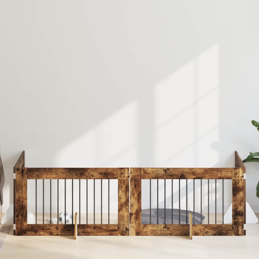 Koiraportti jaloilla 4 pcs Savutammi 100 x 60 cm Tekninen puu