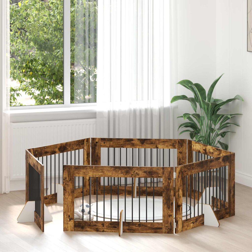 Koiraportti jaloilla 6 pcs Savutammi 100 x 60 cm Tekninen puu