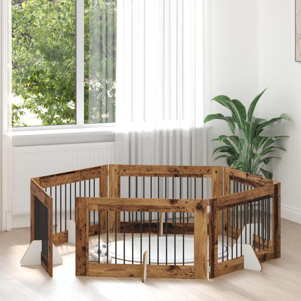 Koiraportti jaloilla 6 pcs Vanha puu 100 x 60 cm Tekninen puu