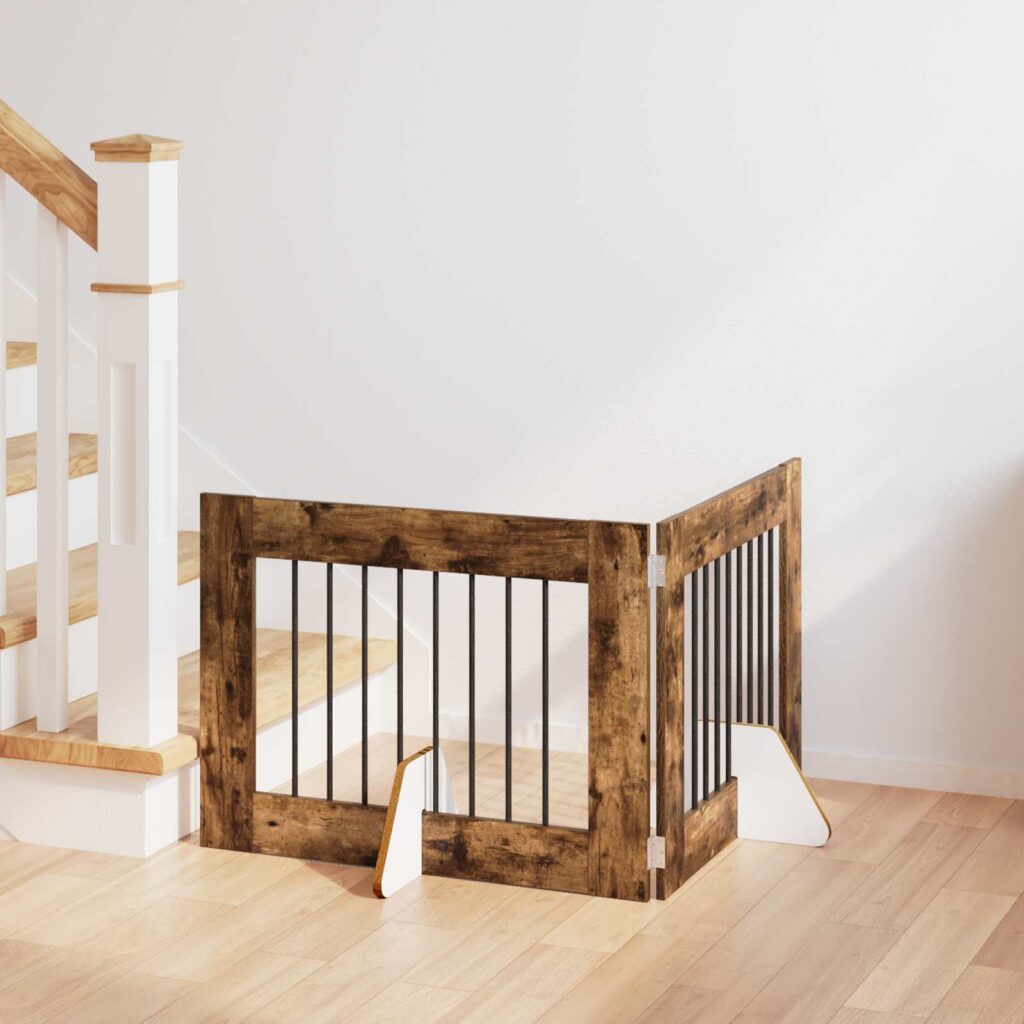 Koiraportti jaloilla 2 pcs Savutammi 80 x 60 cm Tekninen puu