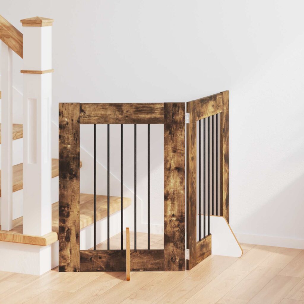 Koiraportti jaloilla 2 pcs Savutammi 60 x 60 cm Tekninen puu