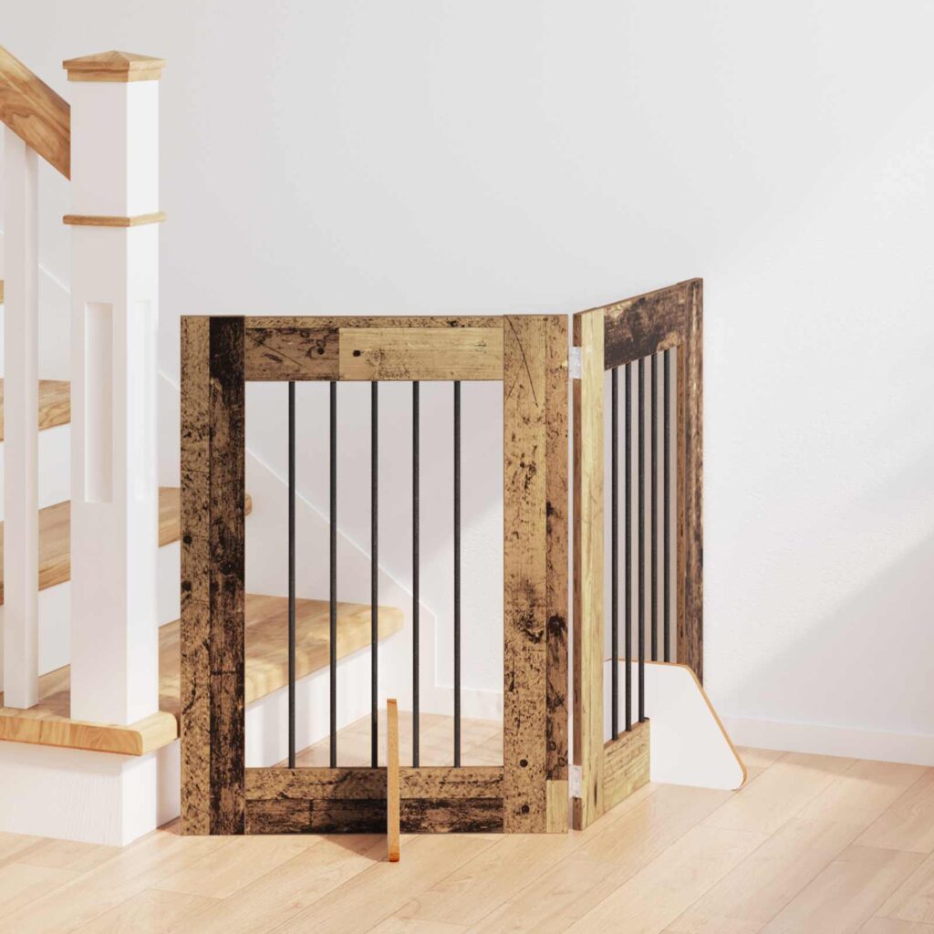 Koiraportti jaloilla 2 pcs Vanha puu 60 x 60 cm Tekninen puu