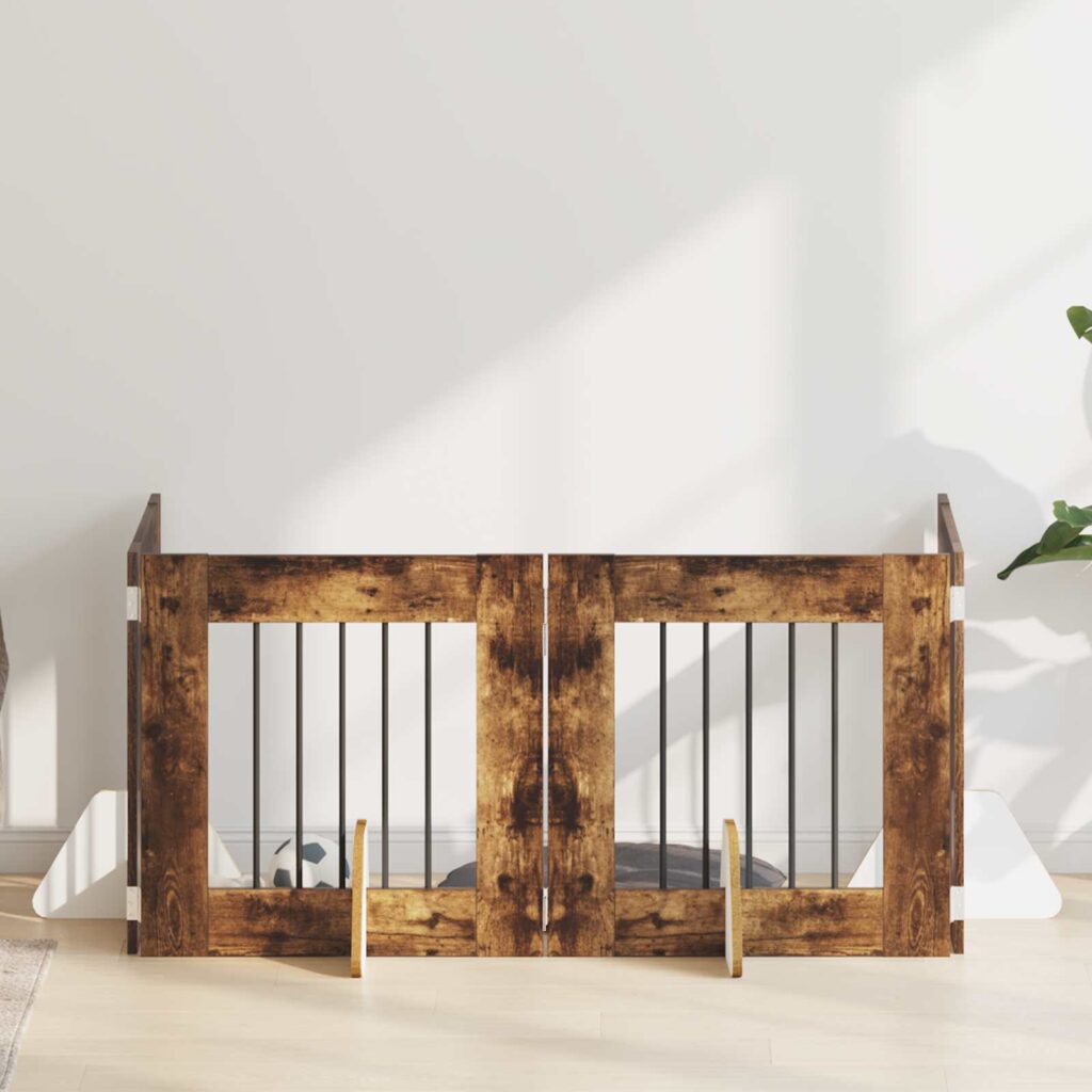 Koiraportti jaloilla 4 pcs Savutammi 60 x 60 cm Tekninen puu