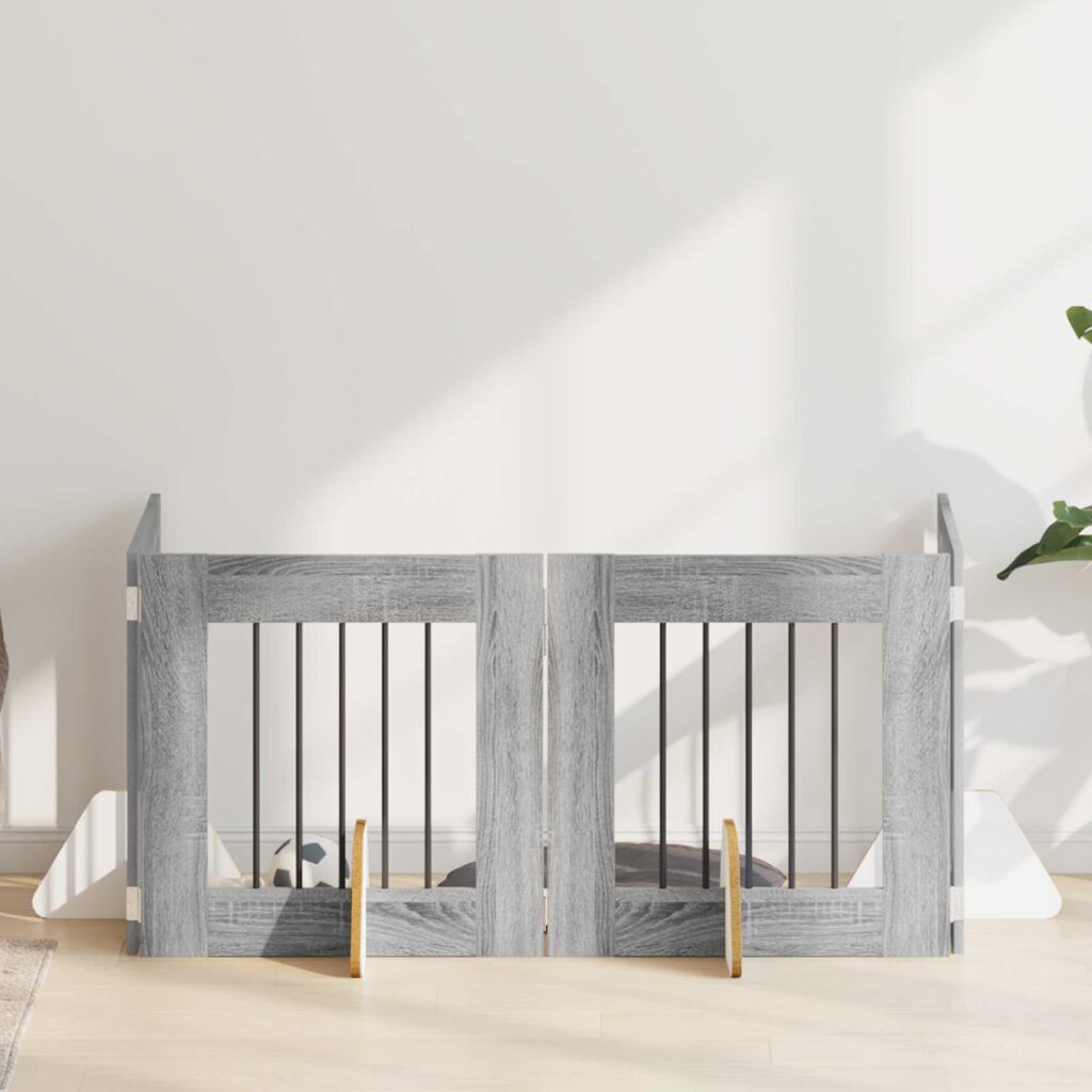 Koiraportti jaloilla 4 pcs Harmaa sonoma 60 x 60 cm