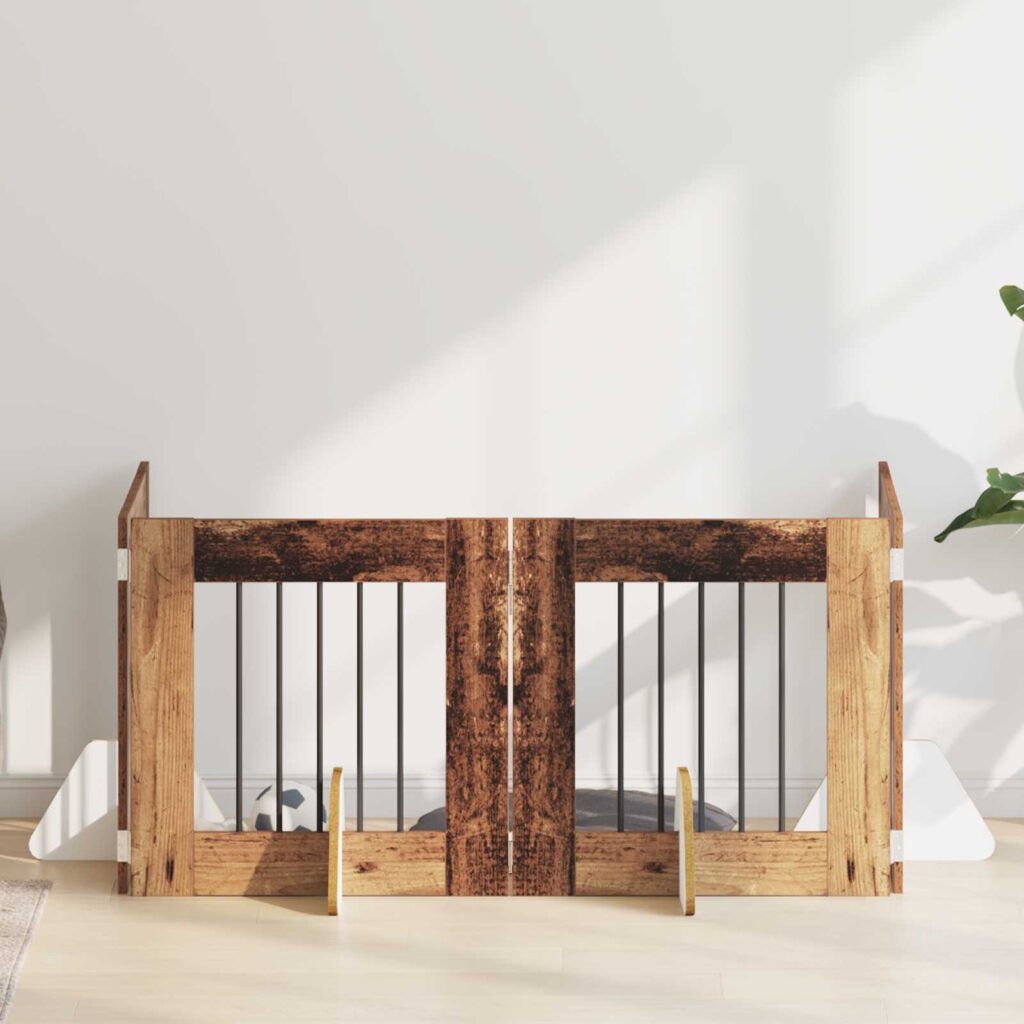 Koiraportti jaloilla 4 pcs Vanha puu 60 x 60 cm Tekninen puu