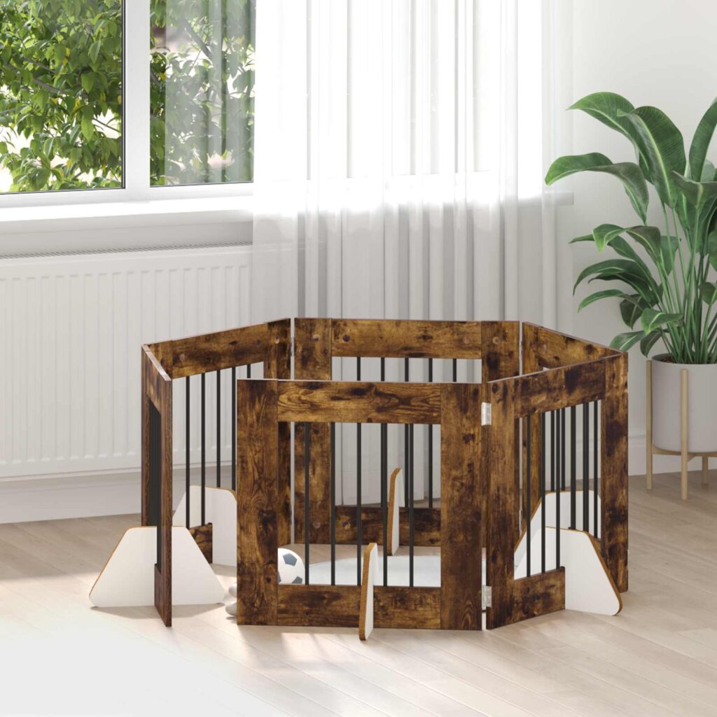 Koiraportti jaloilla 6 pcs Savutammi 60 x 60 cm Tekninen puu