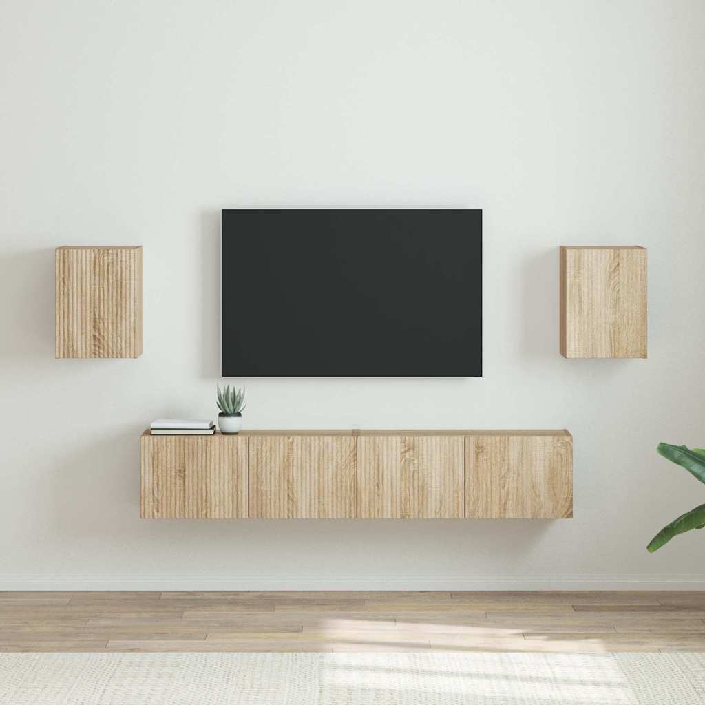 TV-seinäkaappi 2 pcs Sonoma 30 x 31 x 40 cm Tekninen puu