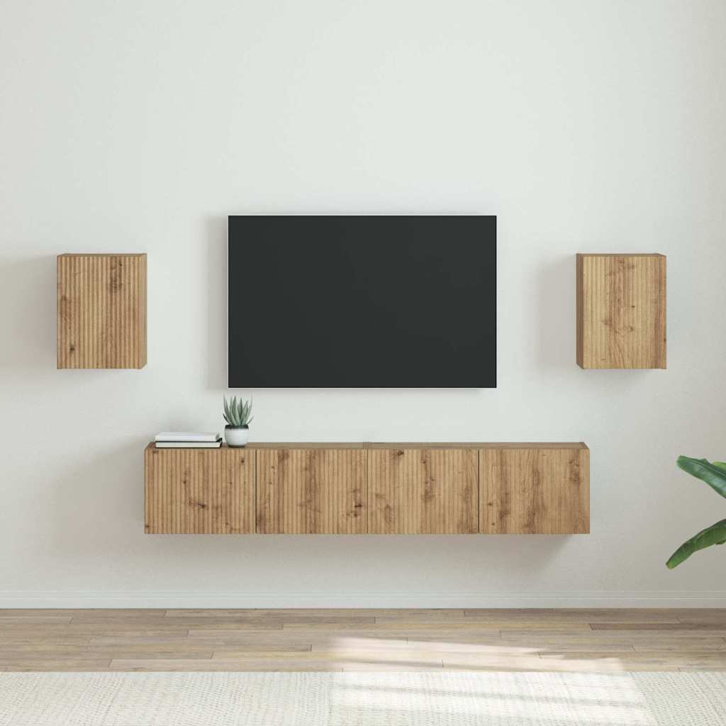 TV-seinäkaappi 2 pcs Taidekoivu 30 x 31 x 40 cm Tekninen puu
