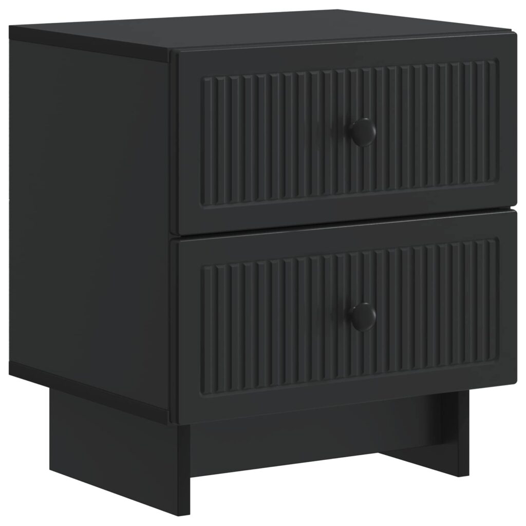 Yöpöytäkaappi Musta 43 x 34,5 x 47,5 cm Tekninen puu