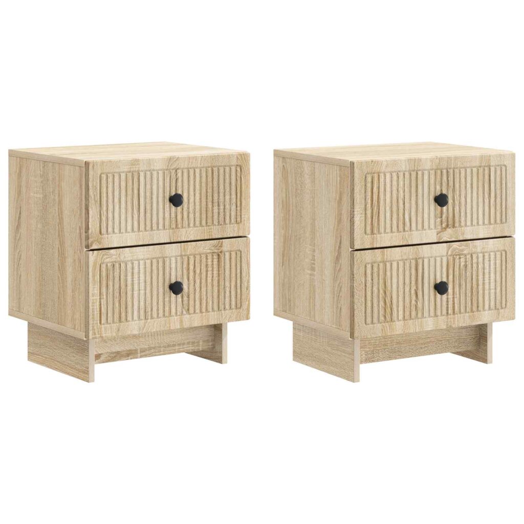 Yöpöytäkaappi 2 pcs Sonoma-tammi 43 x 34,5 x 47,5 cm