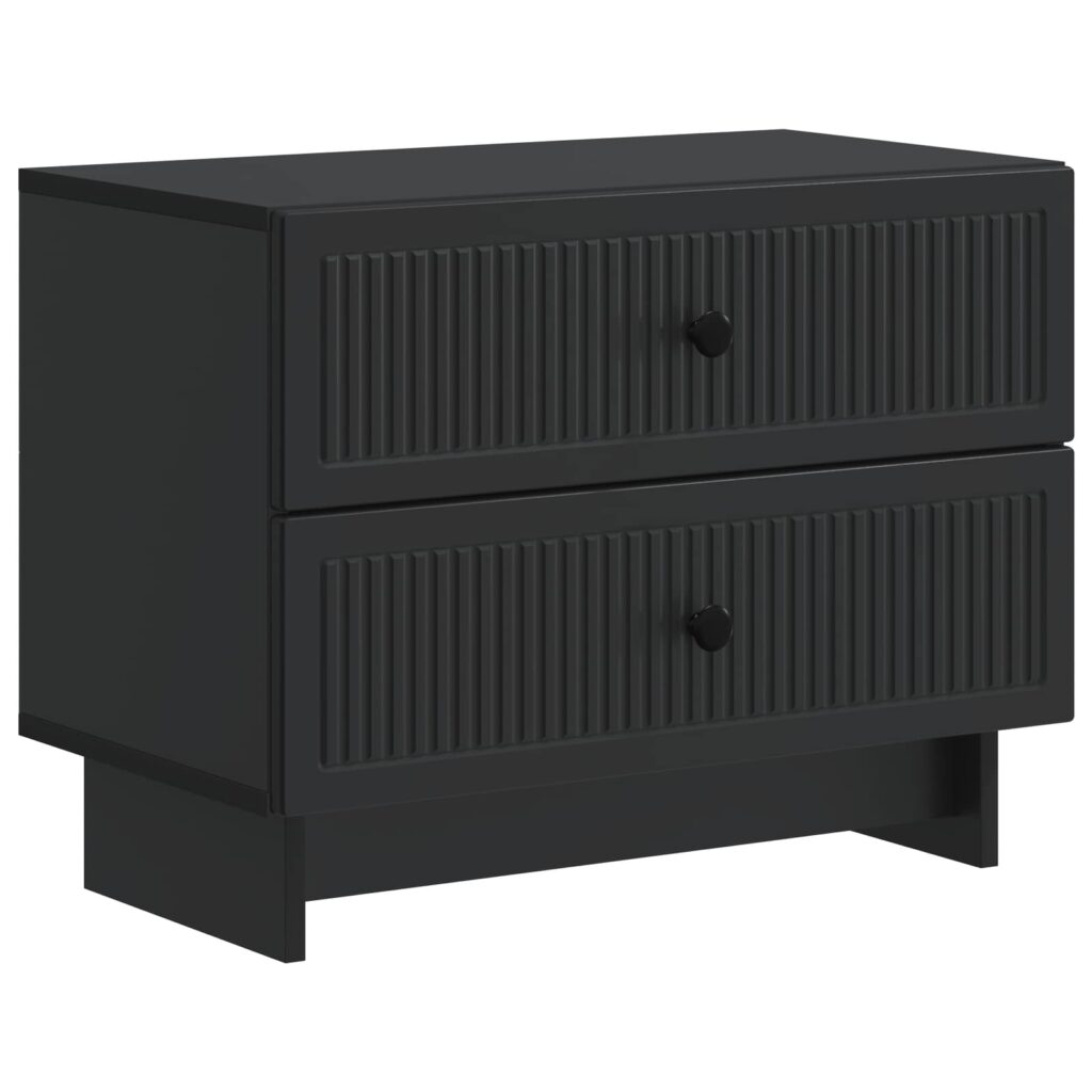 Yöpöytäkaappi Musta 62 x 34,5 x 47,5 cm Tekninen puu