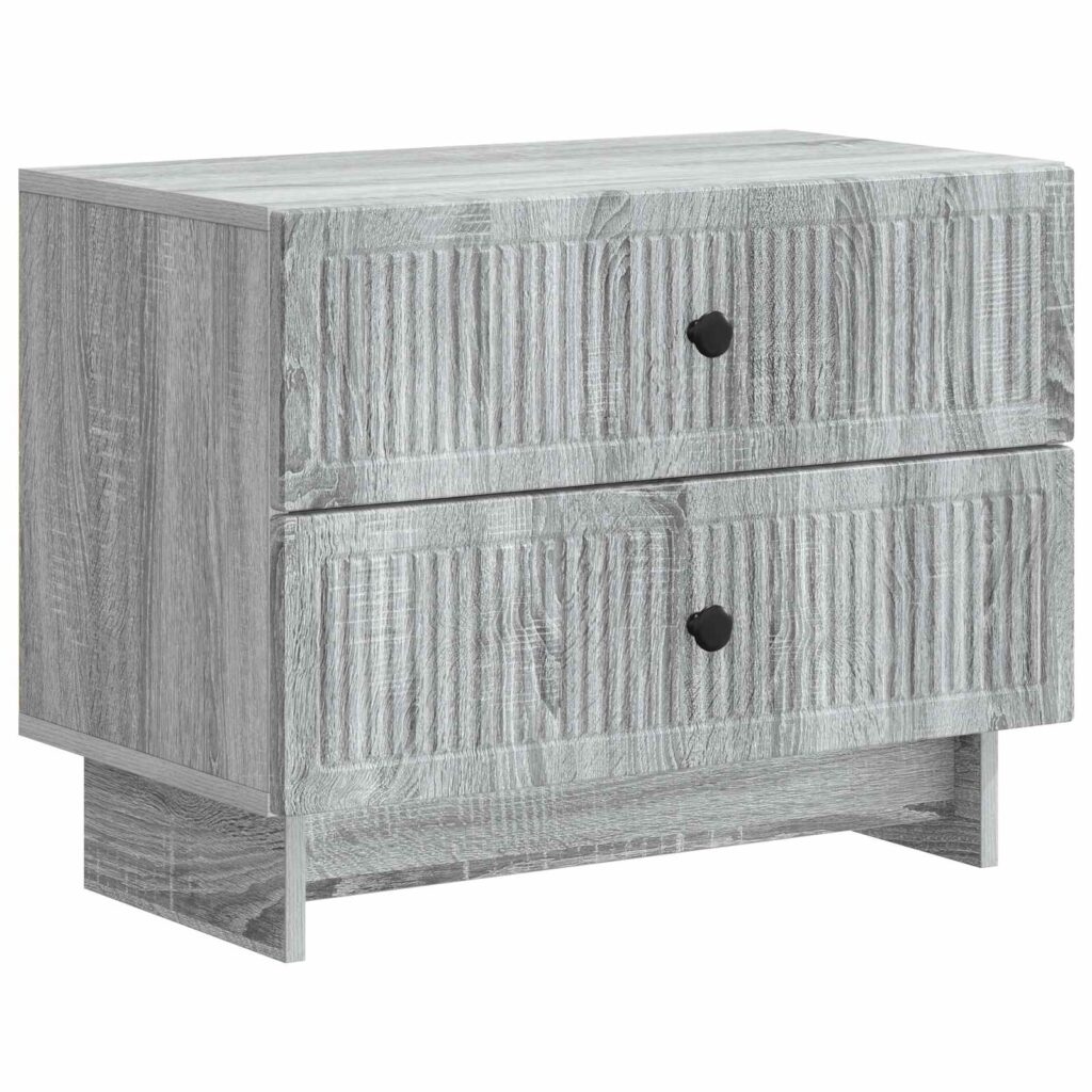 Yöpöytäkaappi Harmaa sonoma 62 x 34,5 x 47,5 cm Tekninen puu