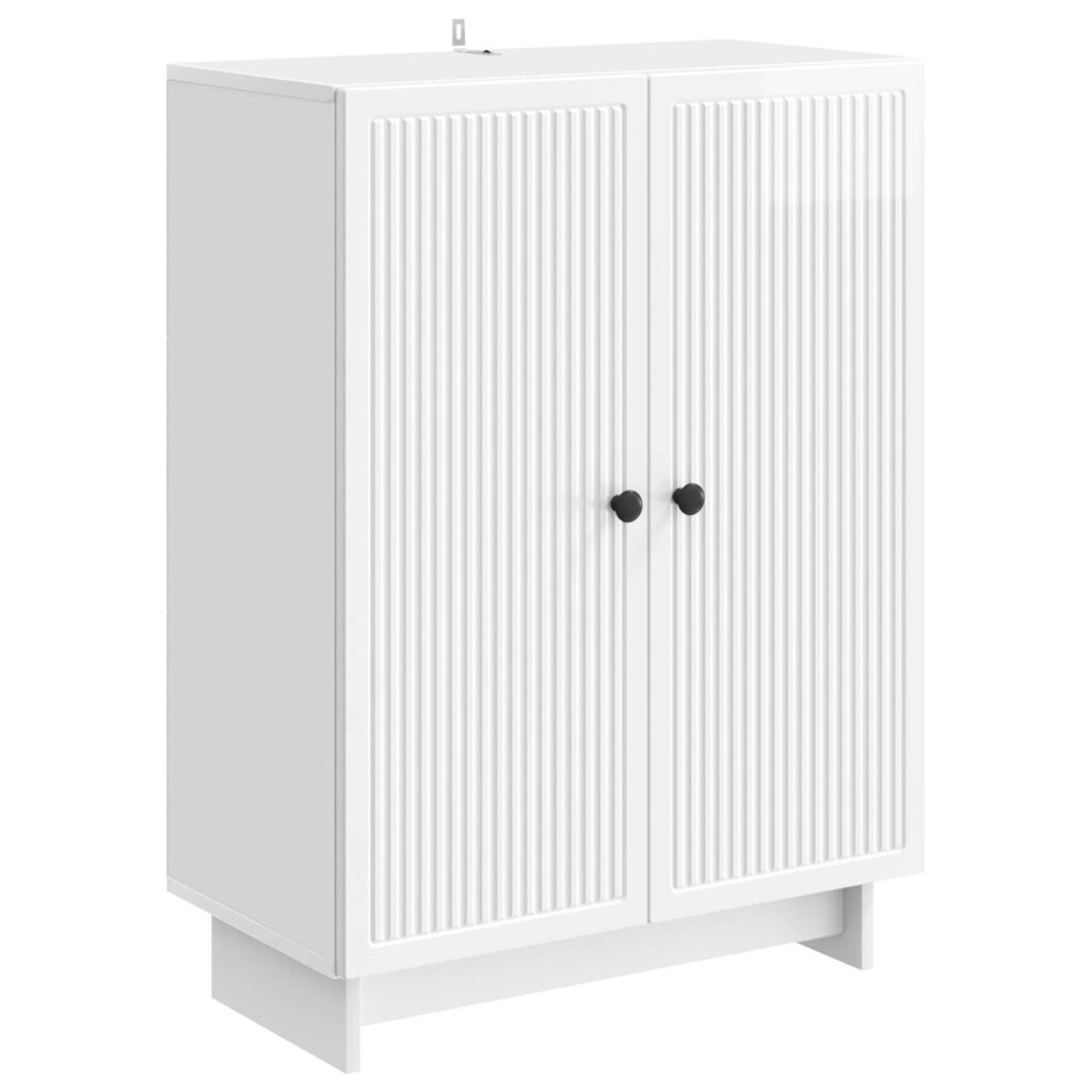 Sivupöytä Korkeakiiltoinen valkoinen 66 x 34,5 x 90 cm