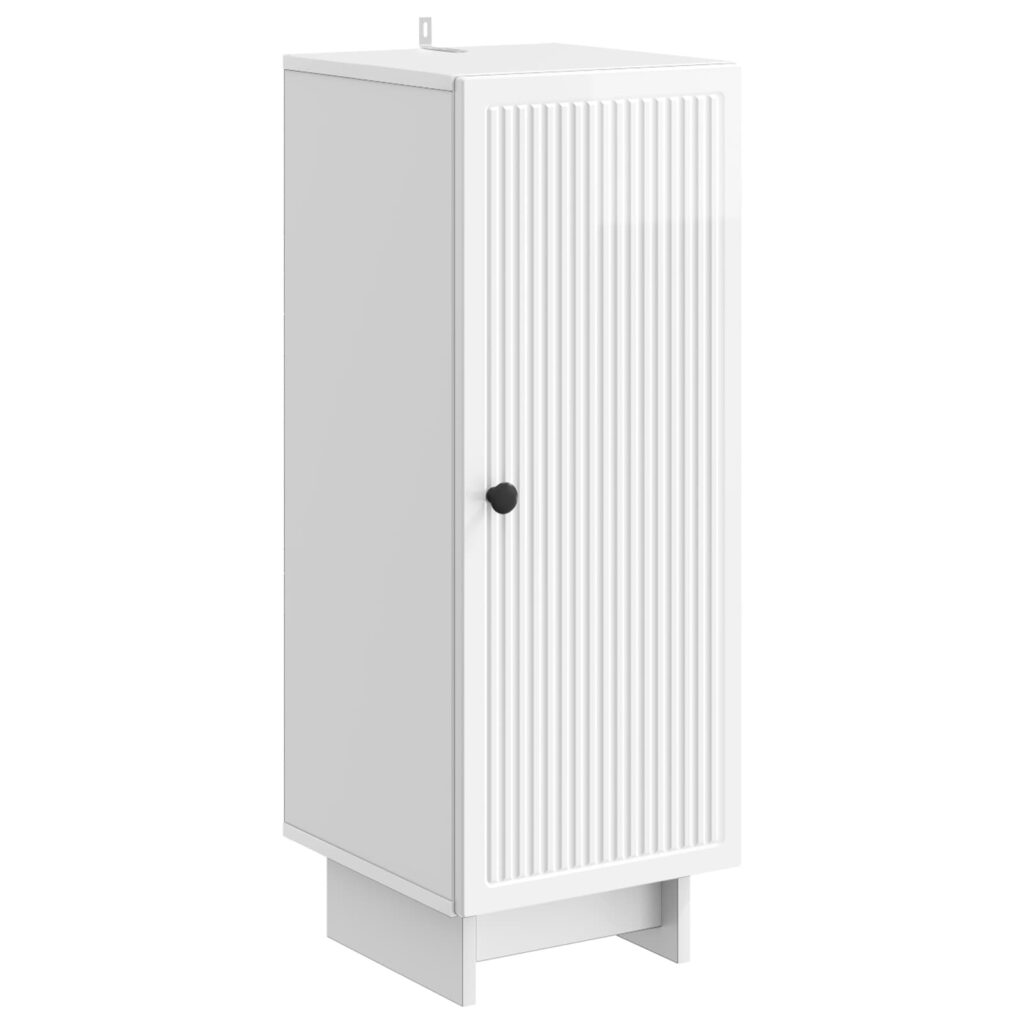 Kaappi Kiiltävä Valkoinen 33 x 34,5 x 90 cm Käsitelty puu