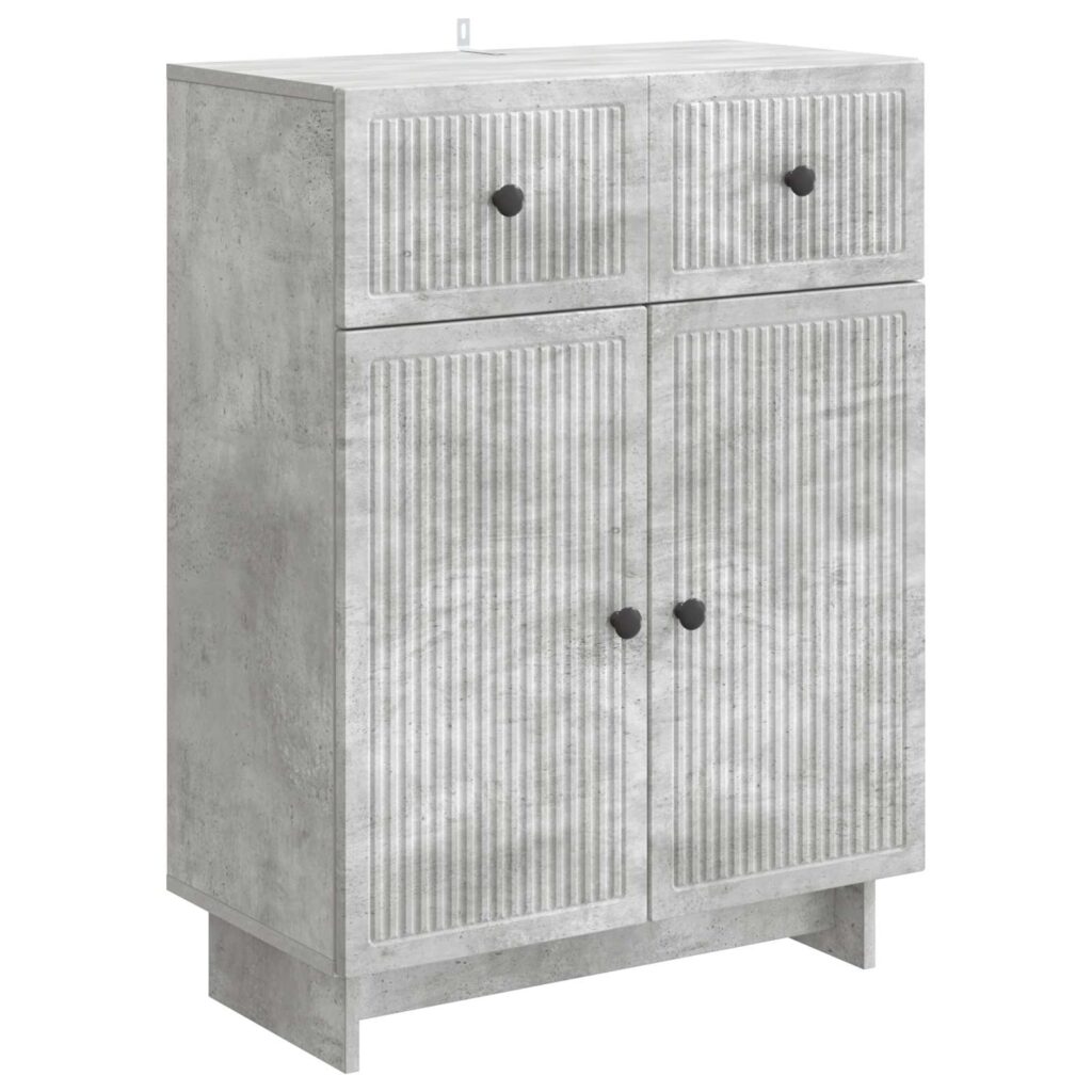 Sivupöytä Betoninharmaa 66 x 34,5 x 90 cm Tekninen puu