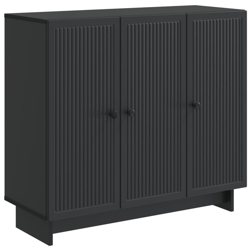 Sivupöytä Musta 89 x 34,5 x 80 cm Tekninen puu