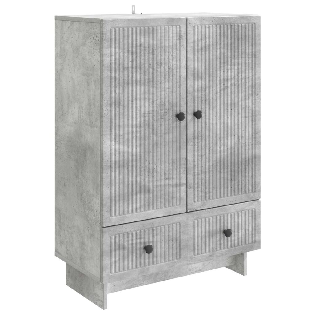 Sivupöytä Betoni Harmaa 66 x 34,5 x 95 cm Käsitelty puu