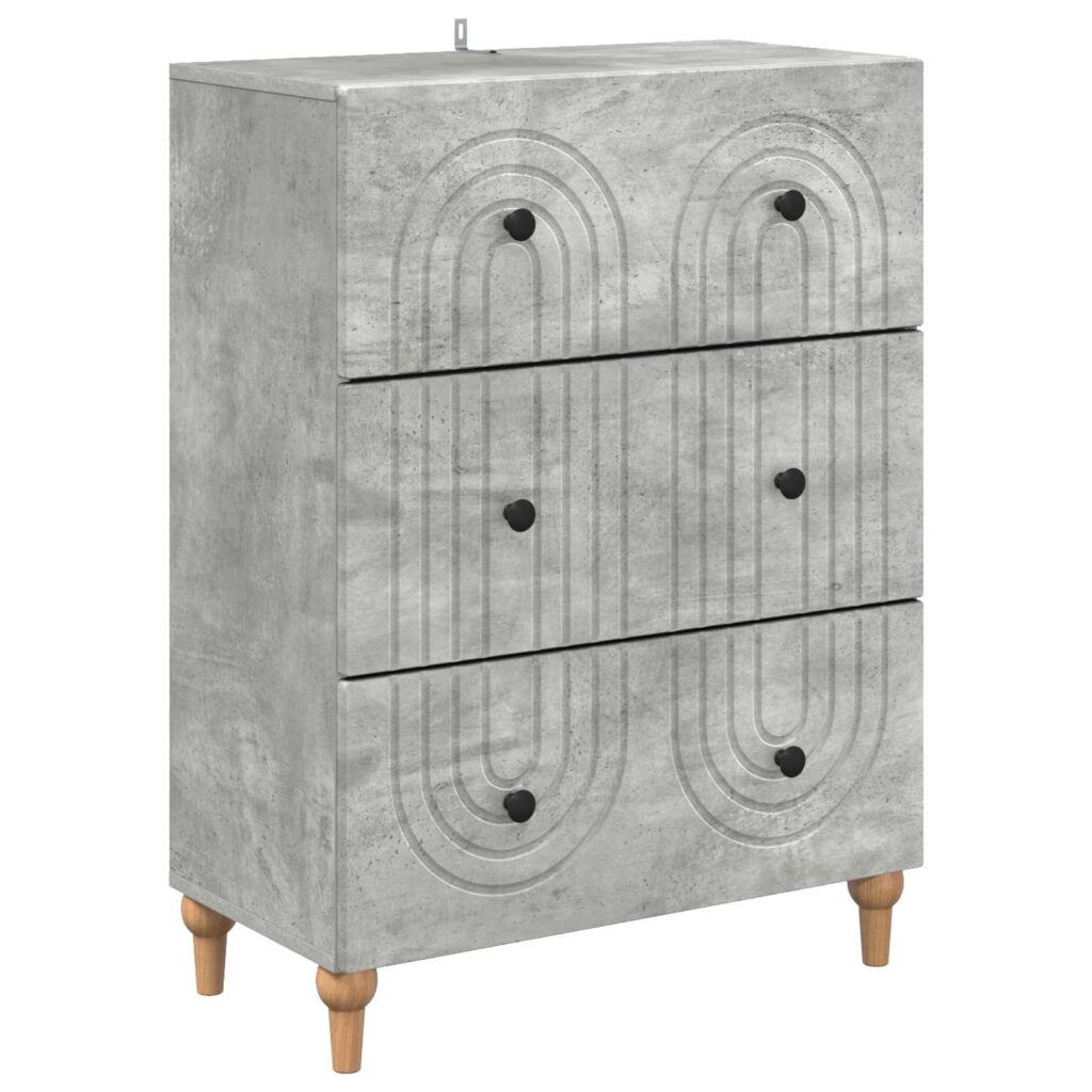 Laatikkokaappi Betoninharmaa 66 x 34,5 x 90 cm Tekninen puu