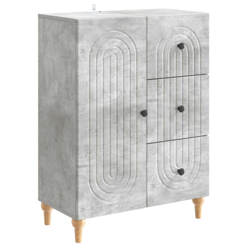 Sivupöytä Betoninharmaa 66 x 34,5 x 90 cm Tekninen puu