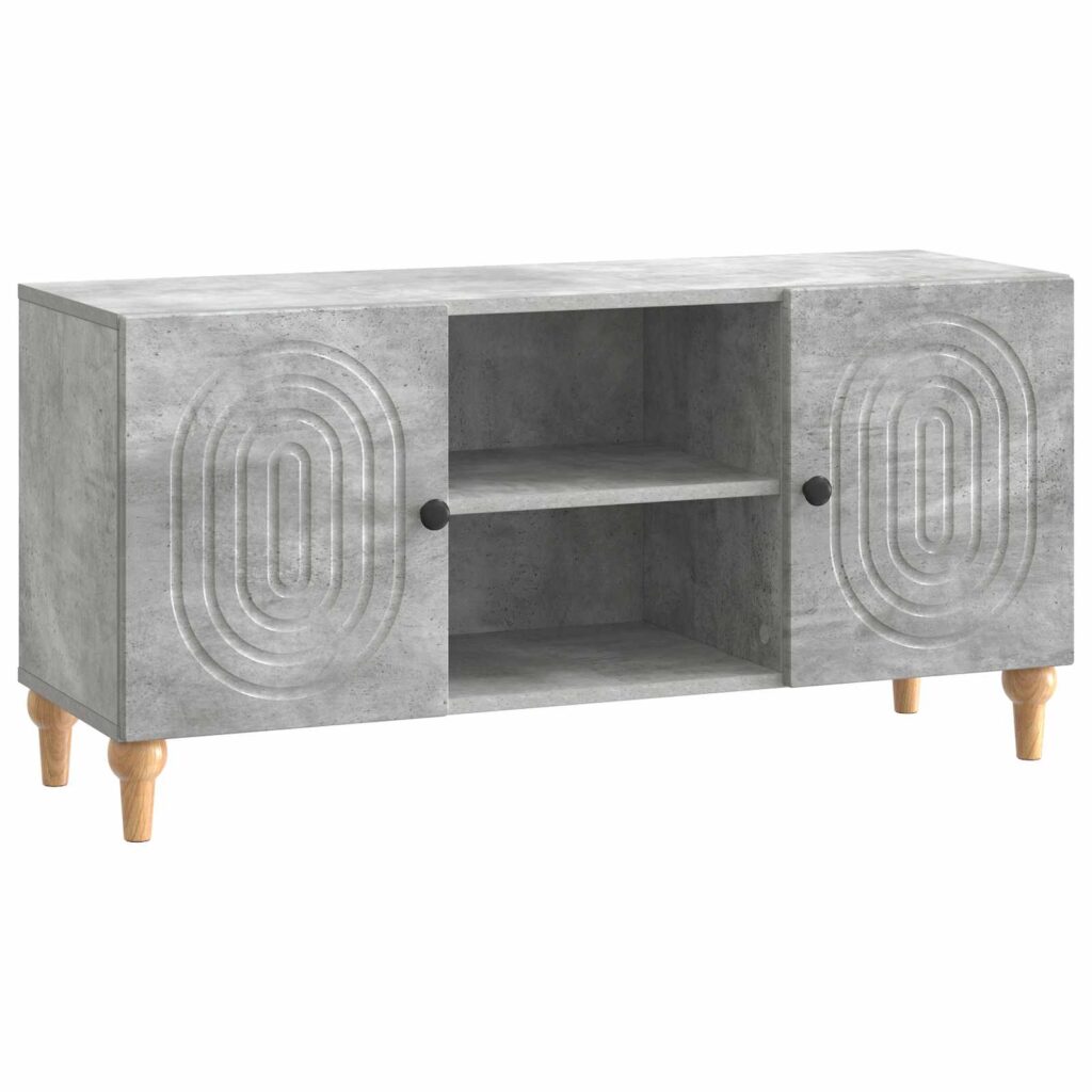 TV-kaappi Betoninharmaa 102 x 34,5 x 50 cm Tekninen puu